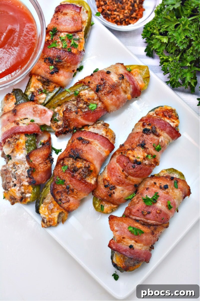 Keto Bacon Cheeseburger Pickle Bombs 2 Keto Bacon-Wrapped Cheeseburger Pickle Poppers