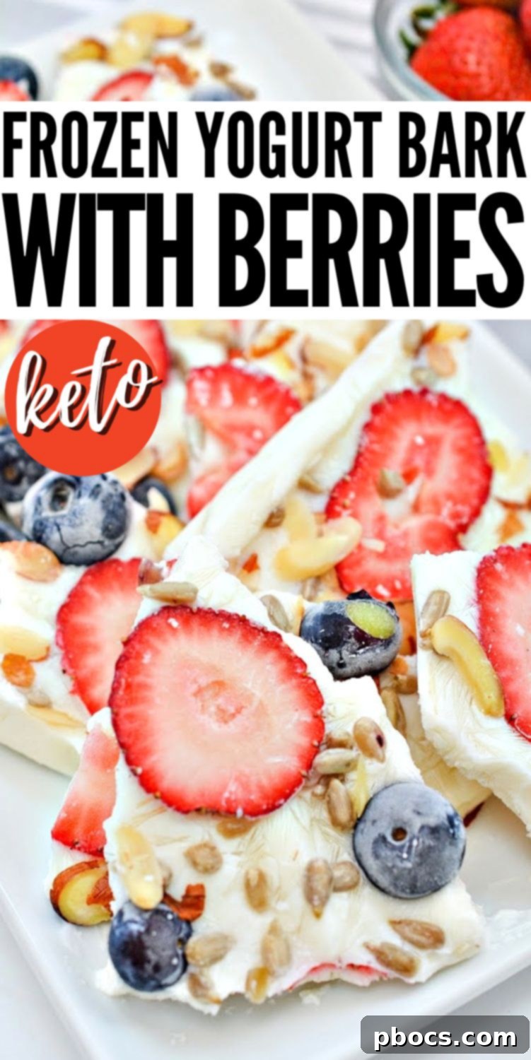 Pin for later: Keto Frozen Yogurt Bark