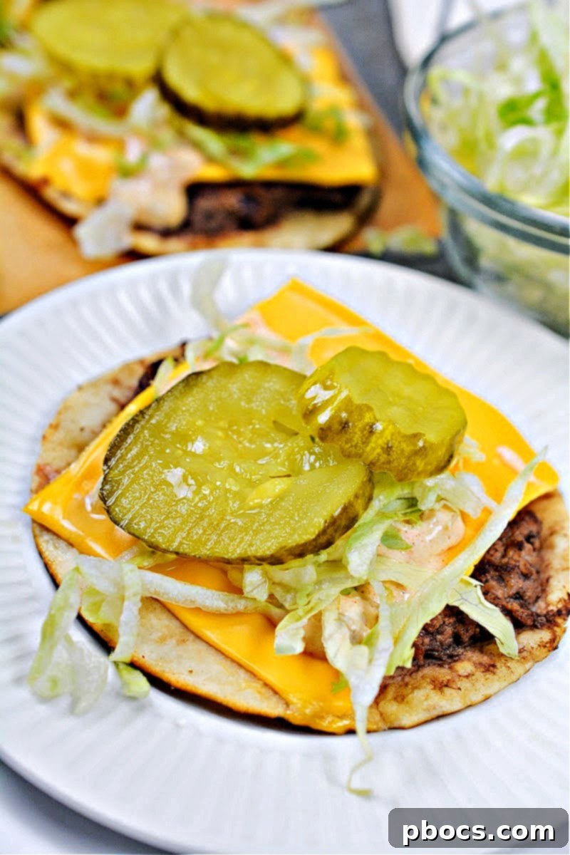 Keto Big Mac Smash Burger on a white plate