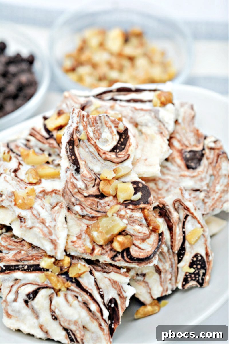 Keto Cottage Cheese Freezer Bark 2 Keto Frozen Cottage Cheese Bark, a delicious low-carb dessert