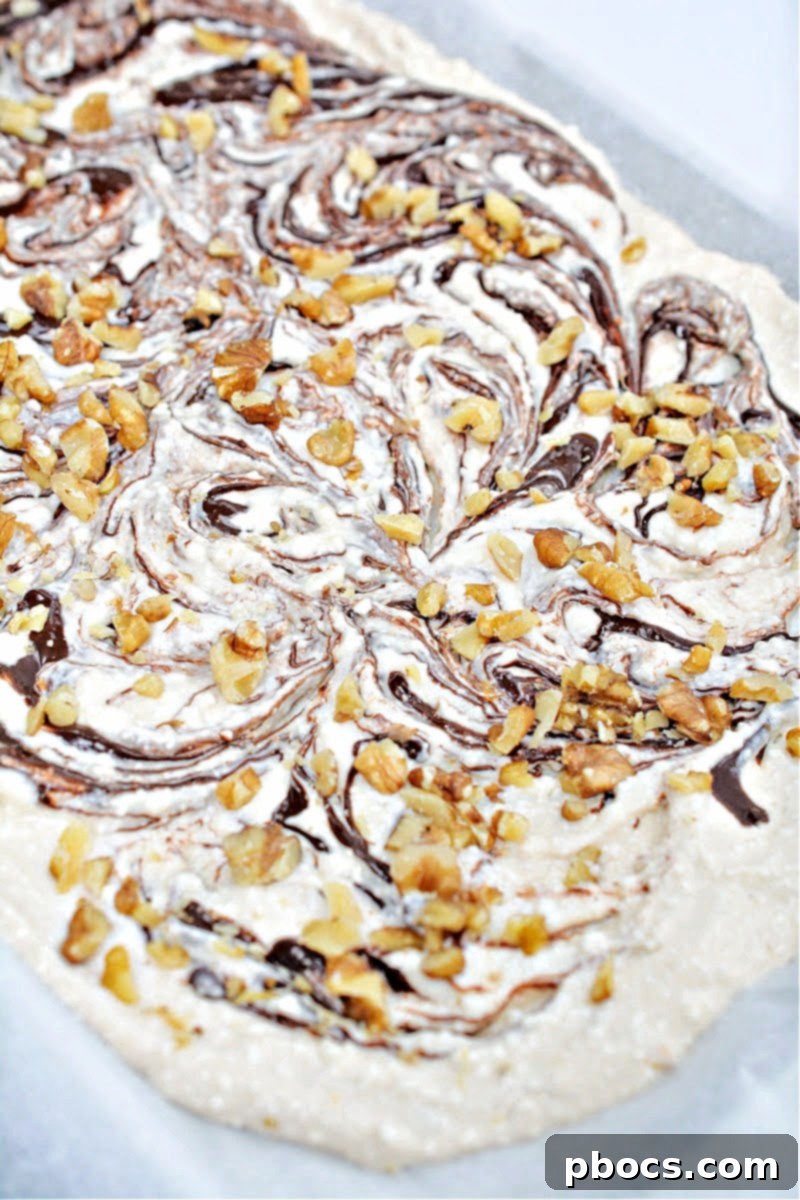 Keto Cottage Cheese Freezer Bark 14 Adding chopped walnuts to the Keto Frozen Cottage Cheese Bark