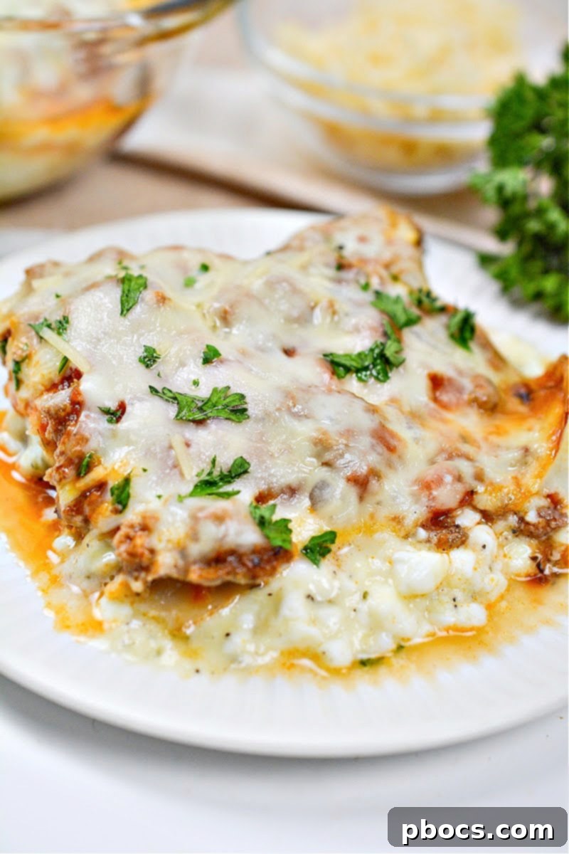 Keto Protein Lasagna served with a side dish