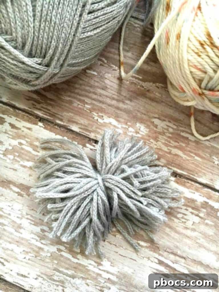 Crafting Adorable Pompom Keychains 11 DIY Pompom keychain - Another angle of finished pompom