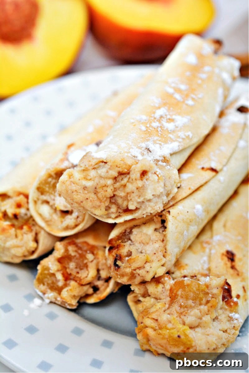 Low-Carb Peach Cream Cheese Roll Ups