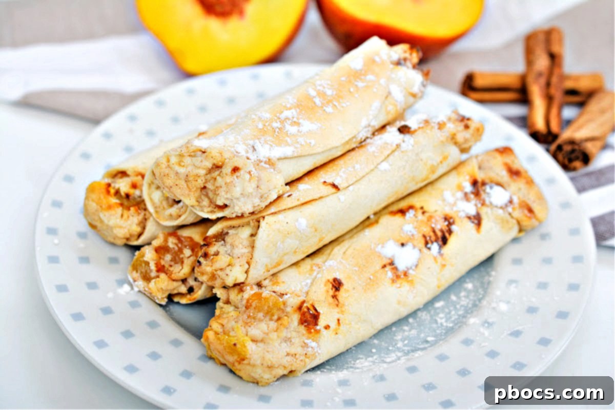 Low-Carb Cream Cheese Peach Roll-Ups