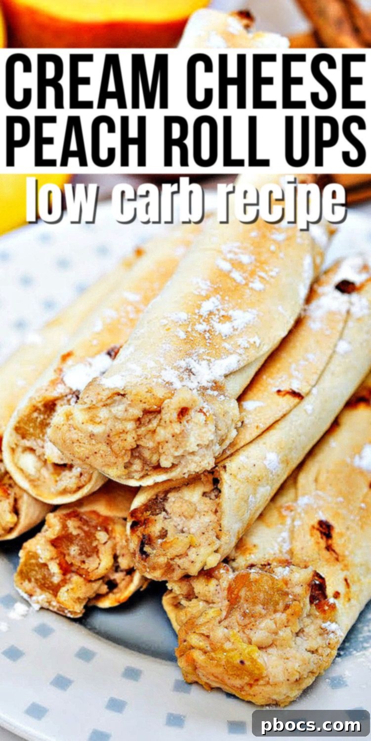 Low-Carb Cream Cheese Peach Roll-Ups