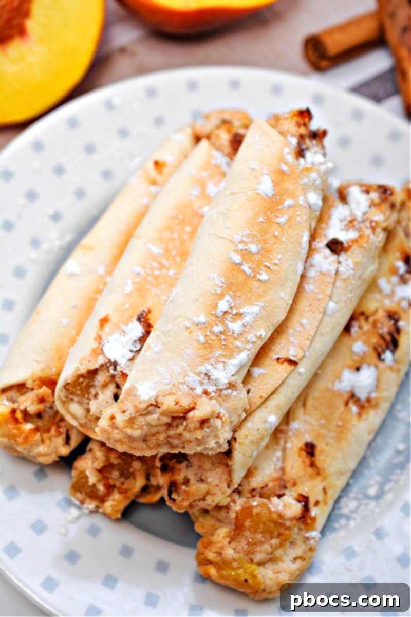 Low-Carb Peach Cream Cheese Roll Ups