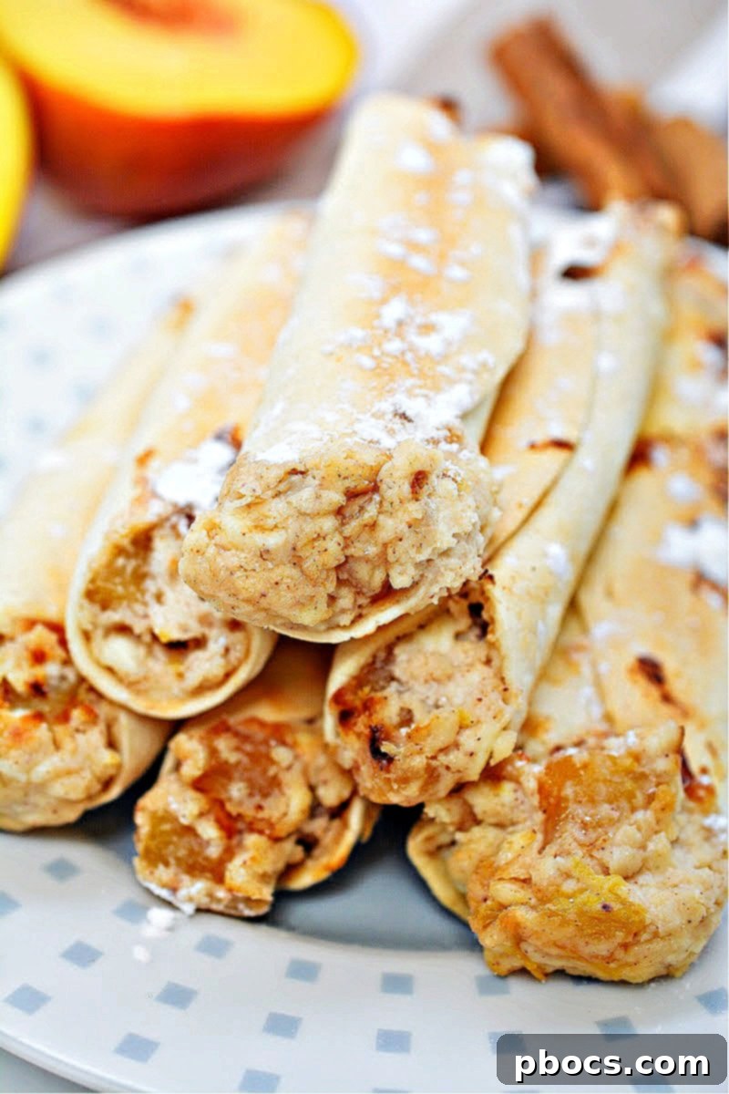 Low-Carb Peach Cream Cheese Roll Ups