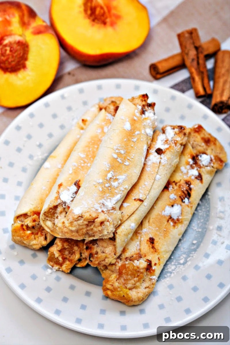 Low-Carb Peach Cream Cheese Roll Ups