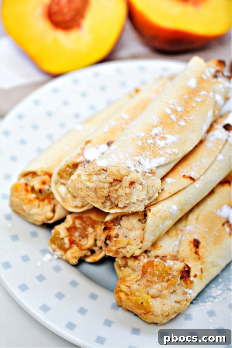 Low-Carb Peach Cream Cheese Roll Ups