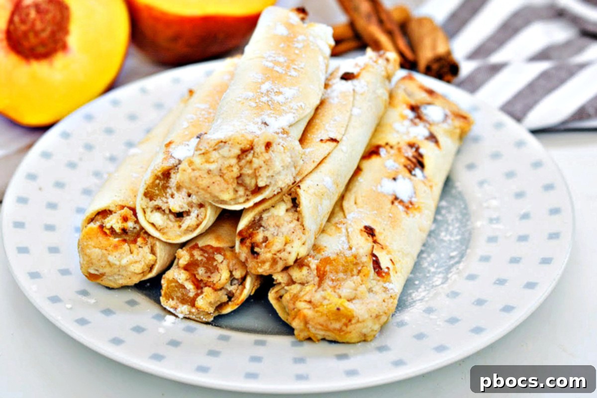 Low-Carb Cream Cheese Peach Roll-Ups