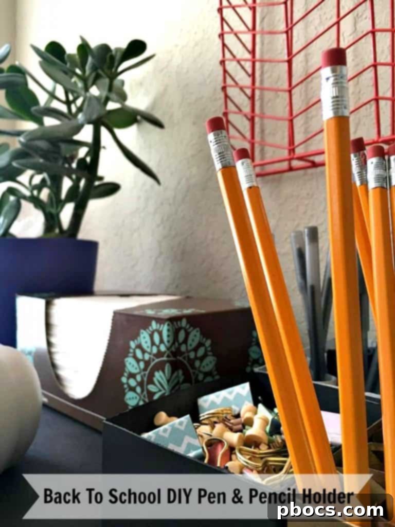 Creative Back To School Desk Organizer 2 DIY Back-to-School Pen & Pencil Holder made from Puffs Plus Lotion tissue boxes