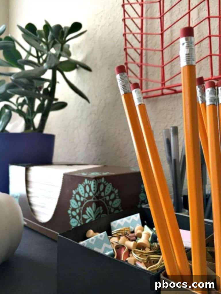 Creative Back To School Desk Organizer 12 Back-to-school desk setup with DIY organizer and Puffs tissues