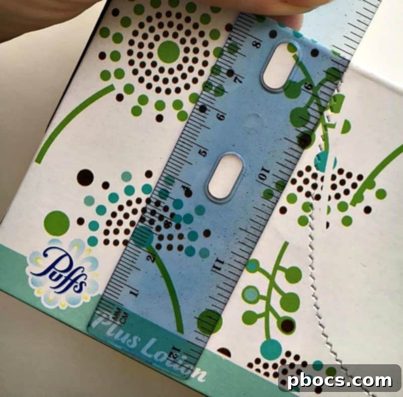 Creative Back To School Desk Organizer 5 Cutting a Puffs Plus Lotion tissue box with a box cutter