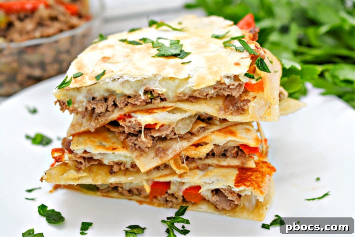 Cheesy Keto Philly Quesadillas 17 Keto Loaded Philly Cheesesteak Quesadillas