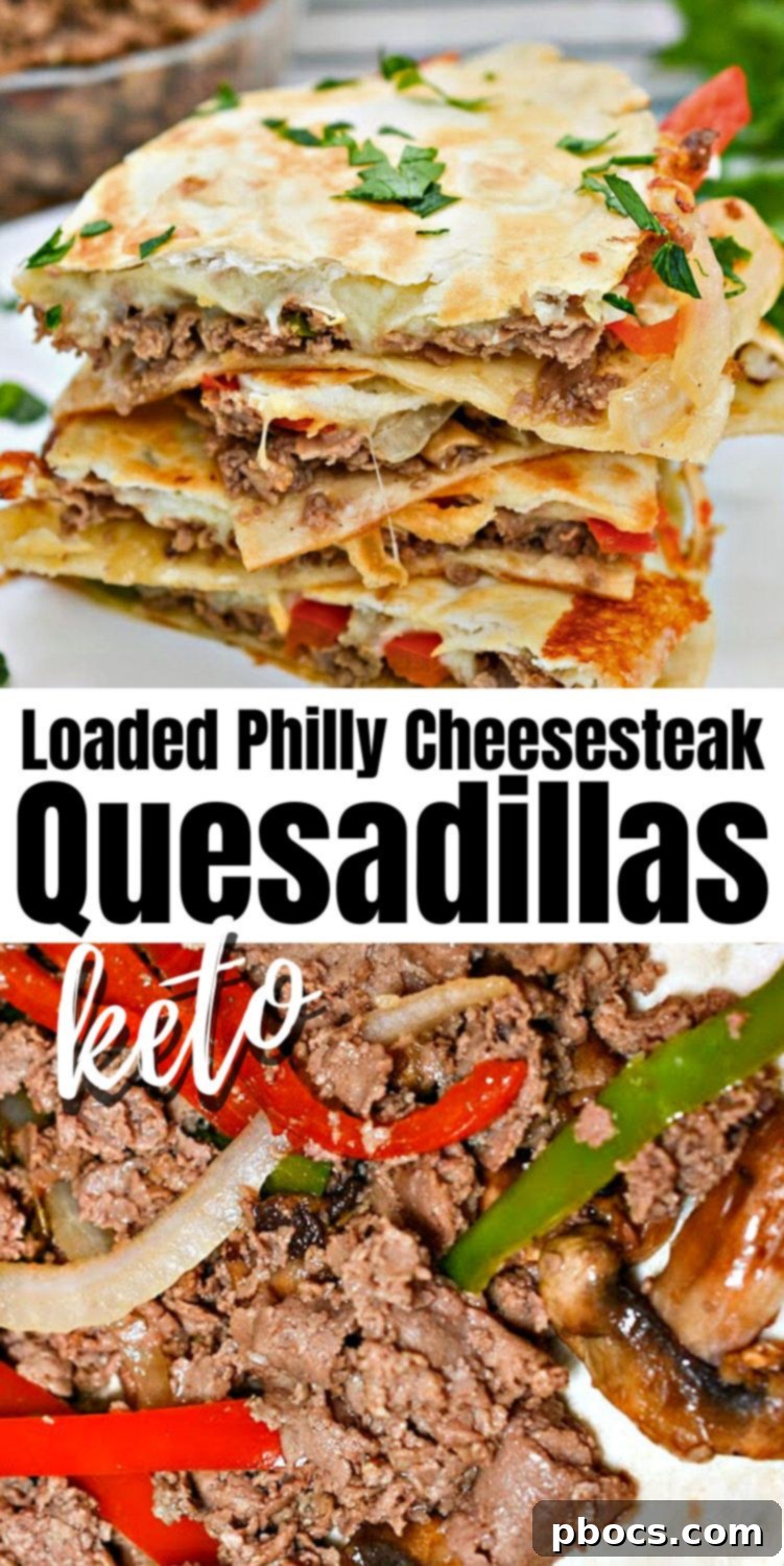 Cheesy Keto Philly Quesadillas 18 Keto Loaded Philly Cheesesteak Quesadillas
