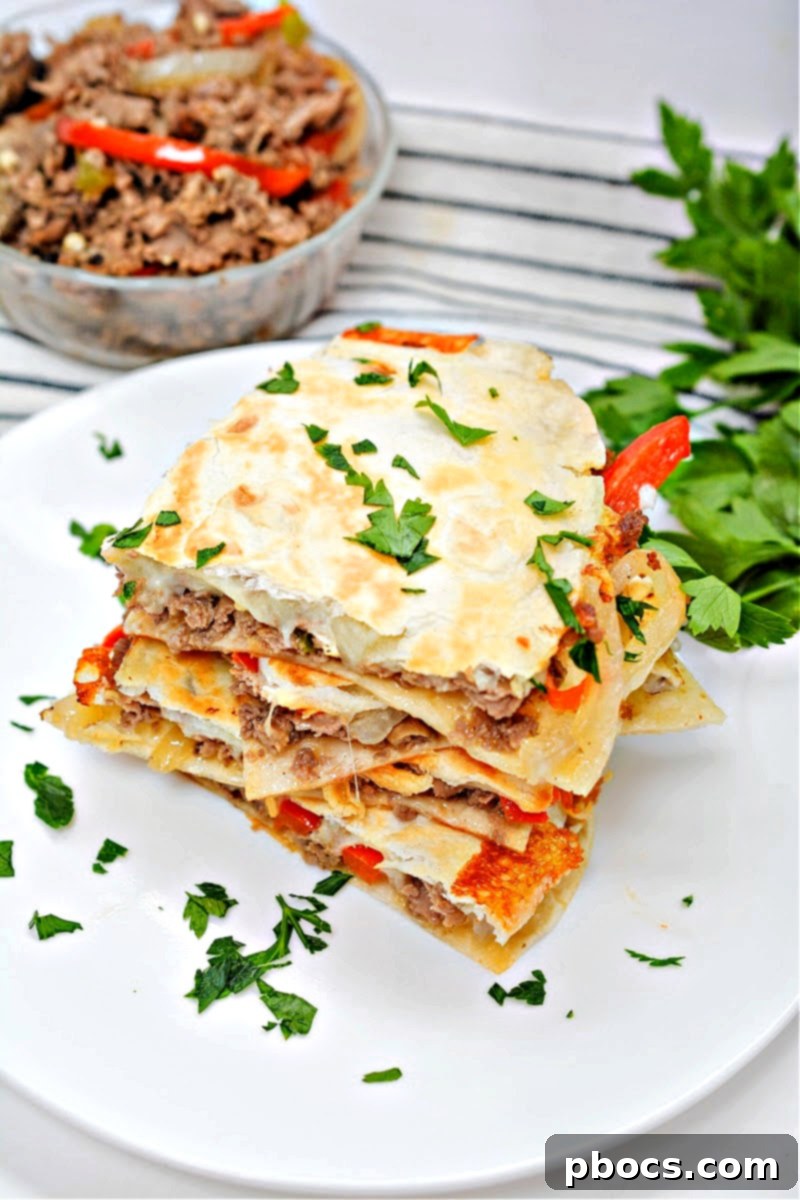 Cheesy Keto Philly Quesadillas 7 Keto Loaded Philly Cheesesteak Quesadillas