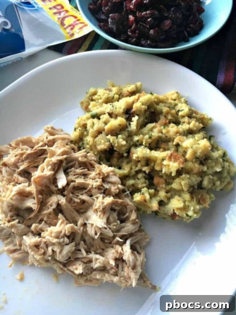 Turkey, Stuffing & Cranberry Empanadas Slow cooker turkey preparation for empanadas