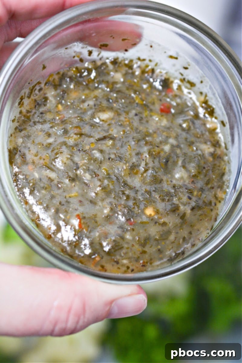 Fresh Green Chimichurri Sauce for Keto Chicken Skillet