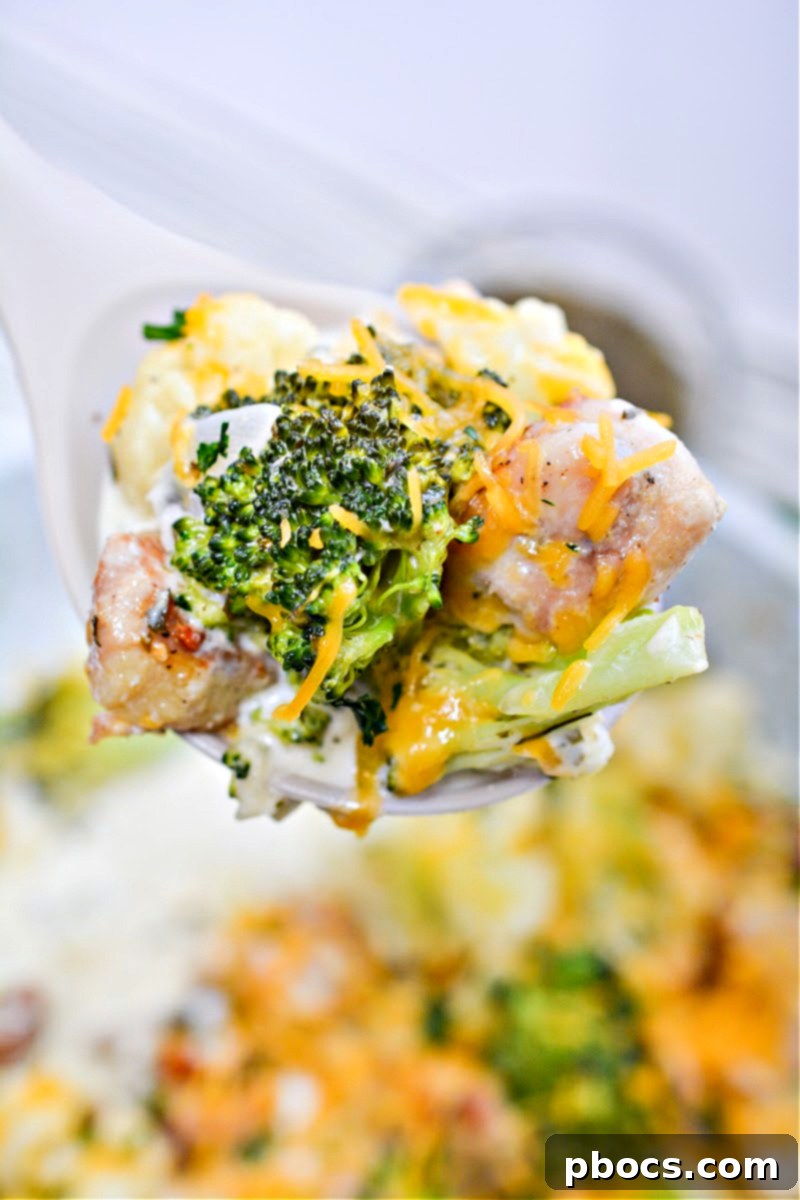 Creamy Keto Chimichurri Chicken Broccoli Cauliflower Skillet