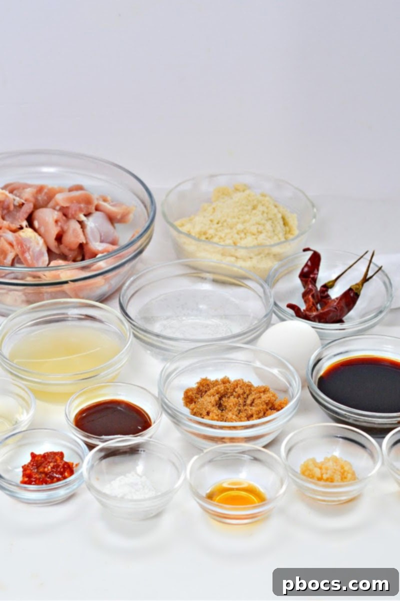 Keto Spicy General Tso Chicken Ingredients