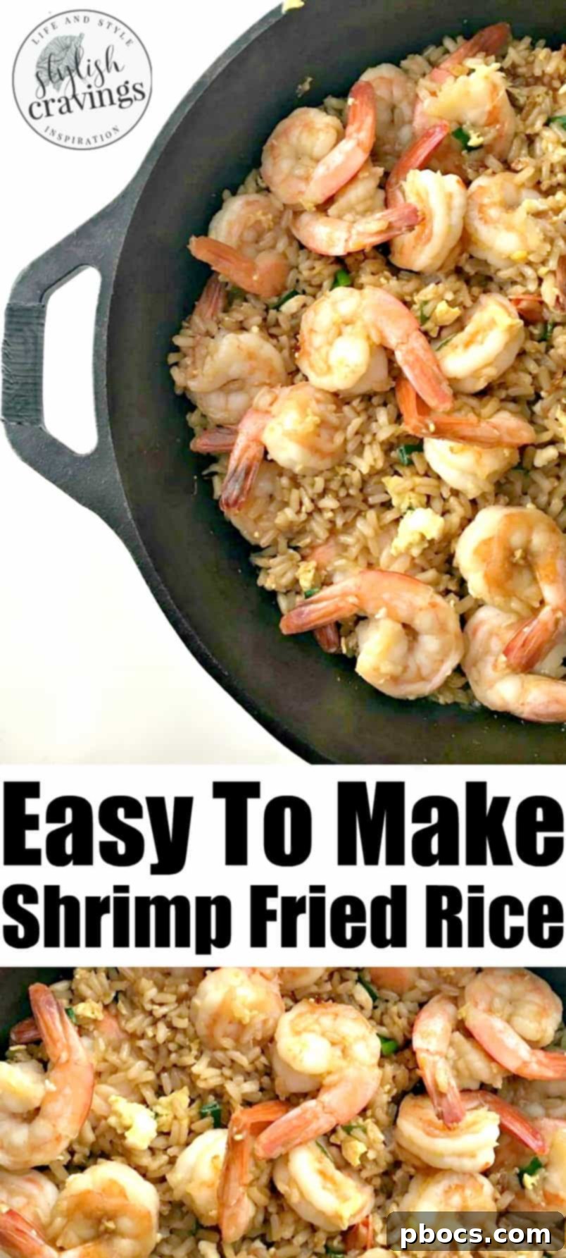Easy To Make Shrimp Fried Rice Recipe Pin Image