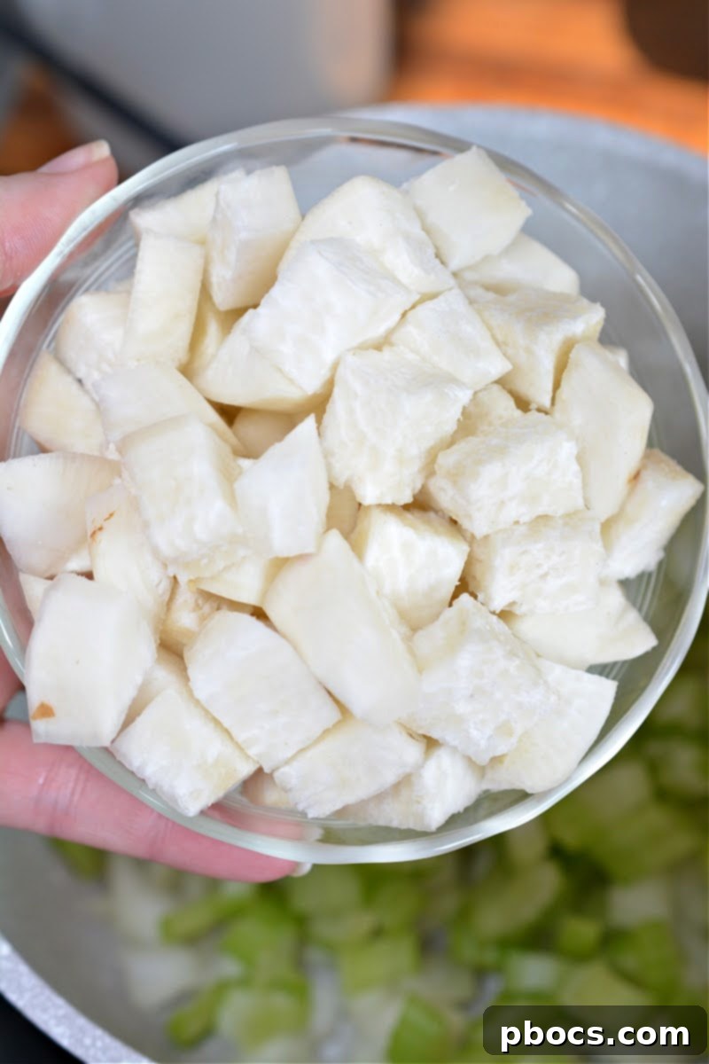 Diced Turnips