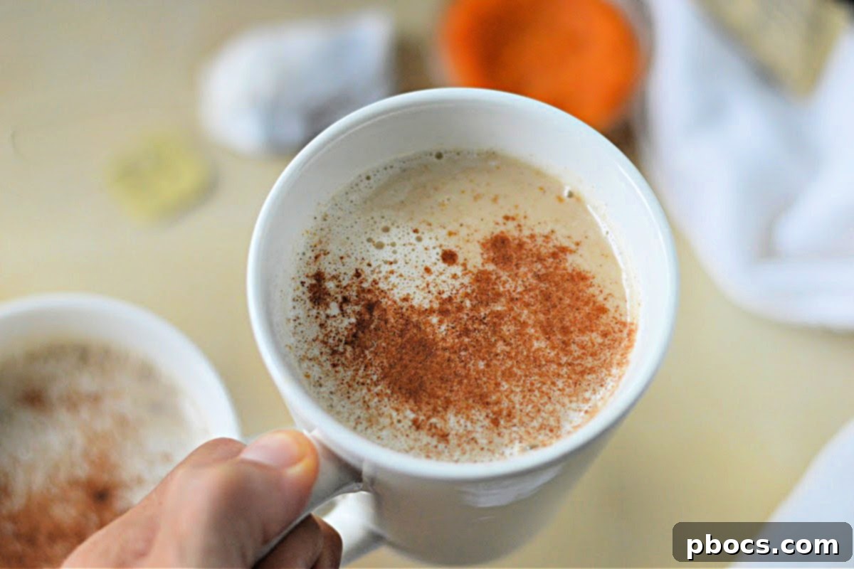 Close-up of the Keto Pumpkin Chai Tea Latte ingredients before blending, highlighting the rich spices.