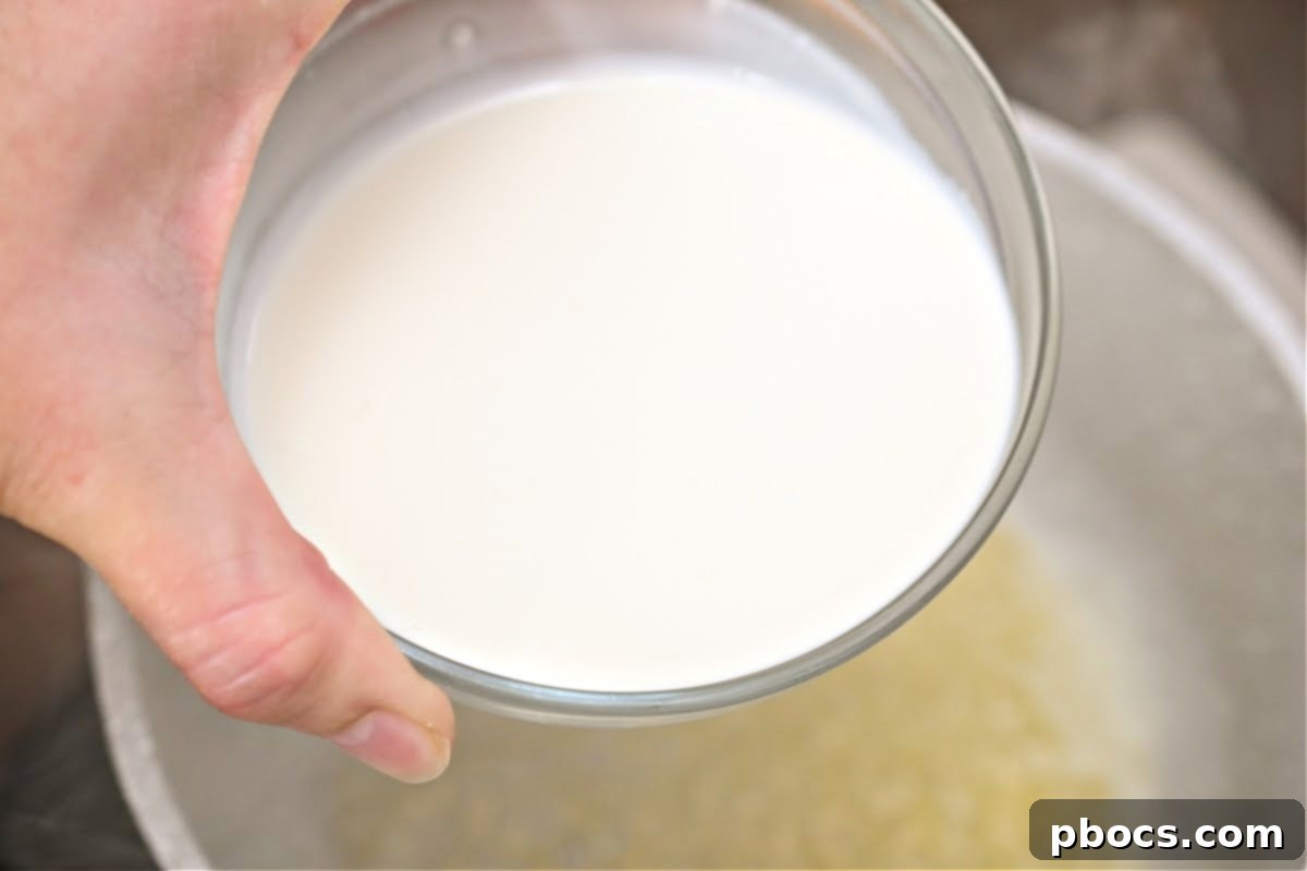 Melting butter for cheese sauce