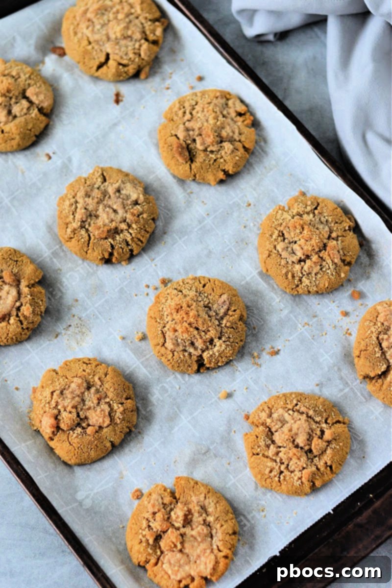 Baked Keto Pumpkin Coffee Cake Cookies