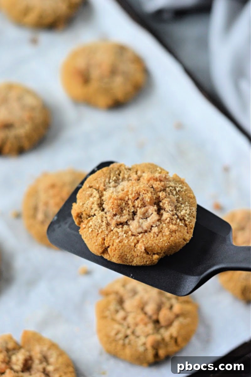 Keto Pumpkin Coffee Cake Cookies cooling on a rack