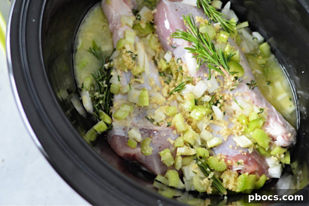 Tender Butter Basted Slow Cooker Turkey Legs 11 Slow Cooker Butter Basted Turkey Legs