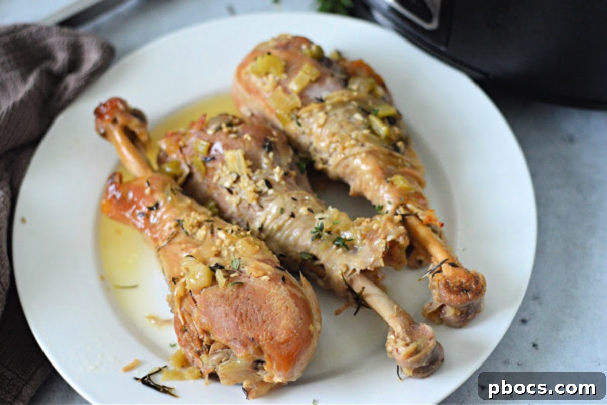 Tender Butter Basted Slow Cooker Turkey Legs 3 Slow Cooker Butter Basted Turkey Legs