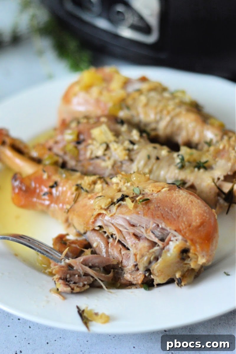 Tender Butter Basted Slow Cooker Turkey Legs 4 Slow Cooker Butter Basted Turkey Legs