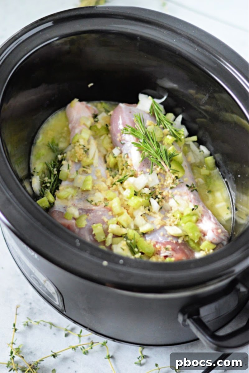 Tender Butter Basted Slow Cooker Turkey Legs 5 Slow Cooker Butter Basted Turkey Legs