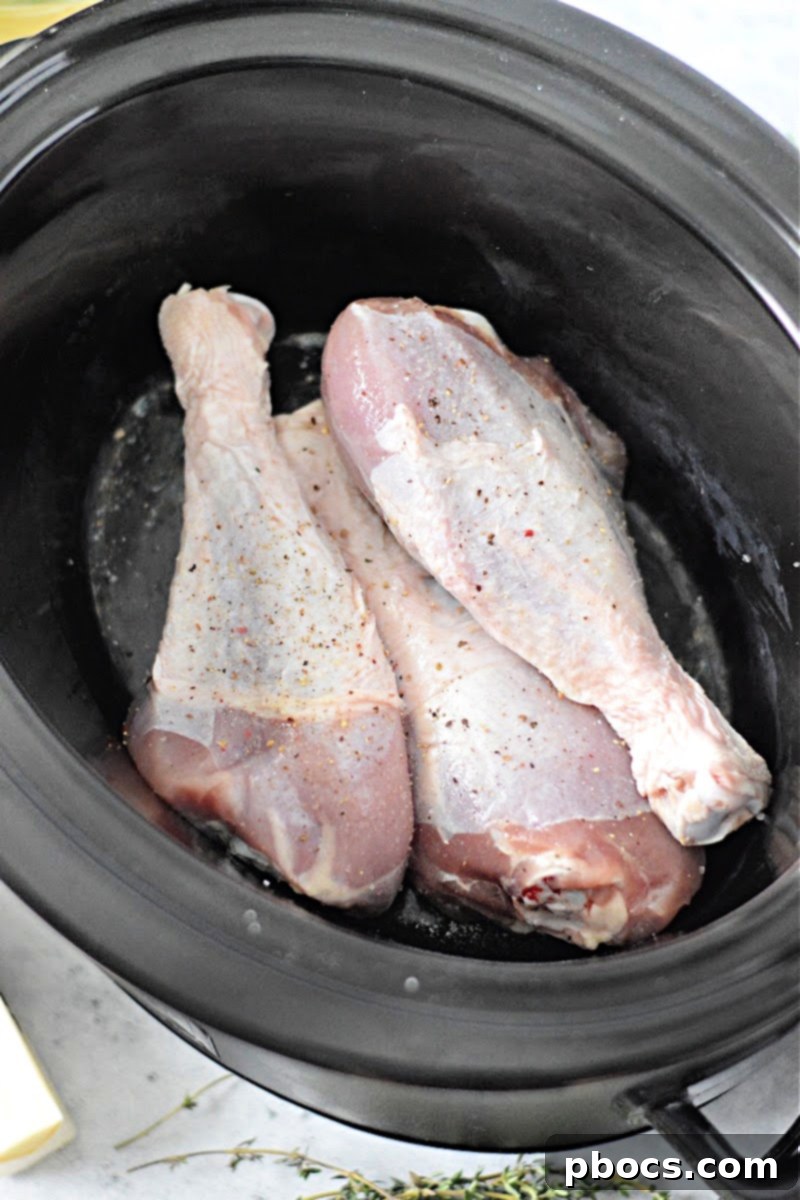 Tender Butter Basted Slow Cooker Turkey Legs 8 Slow Cooker Butter Basted Turkey Legs