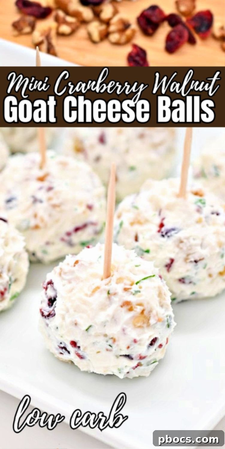 Creamy Goat Cheese Bites with Cranberry and Walnut (Low-Carb) 11 Low-Carb Cranberry and Walnut Goat Cheese Balls