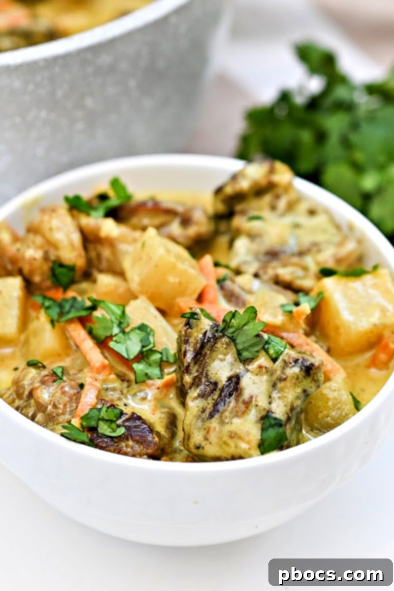 Keto Creamy Coconut Beef Curry 4 Low Carb Coconut Curry Beef Stew