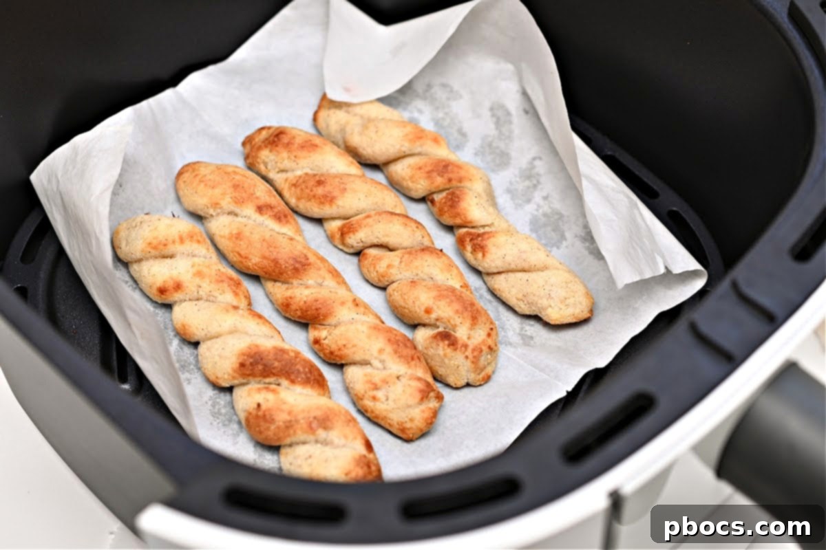 Sweet Keto Cinnamon Air Fryer Twirls 13 Air Fried Keto Cinnamon Sugar Twists