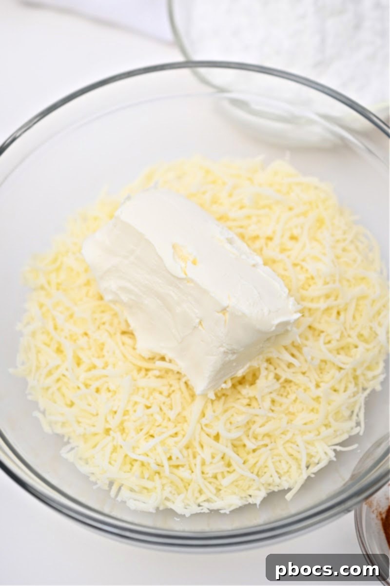 Sweet Keto Cinnamon Air Fryer Twirls 8 Melting Cheese for Keto Dough