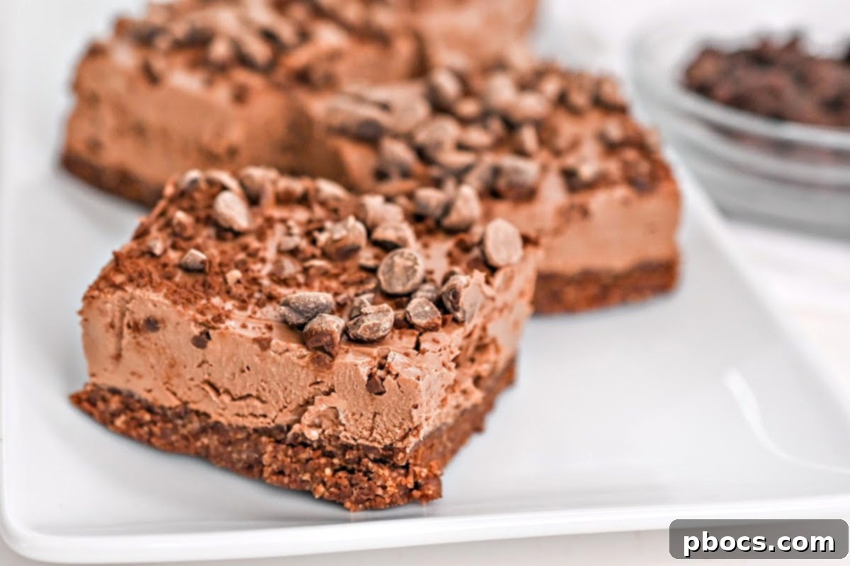 Keto No-Bake Death By Chocolate Cheesecake Bars 7 Proper storage for Low-Carb No-Bake Death By Chocolate Cheesecake Bars