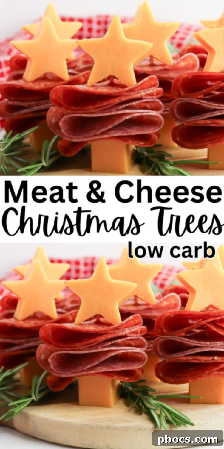 Keto Christmas Charcuterie Trees 15 Keto Meat and Cheese Christmas Trees - Pinterest vertical image