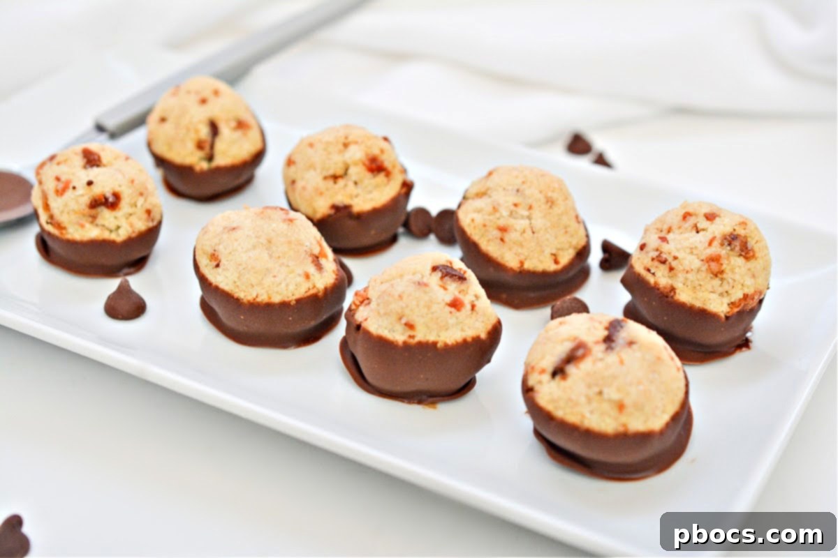 A plate of finished Keto Maple Bacon Bites, showcasing their attractive appearance and inviting texture.