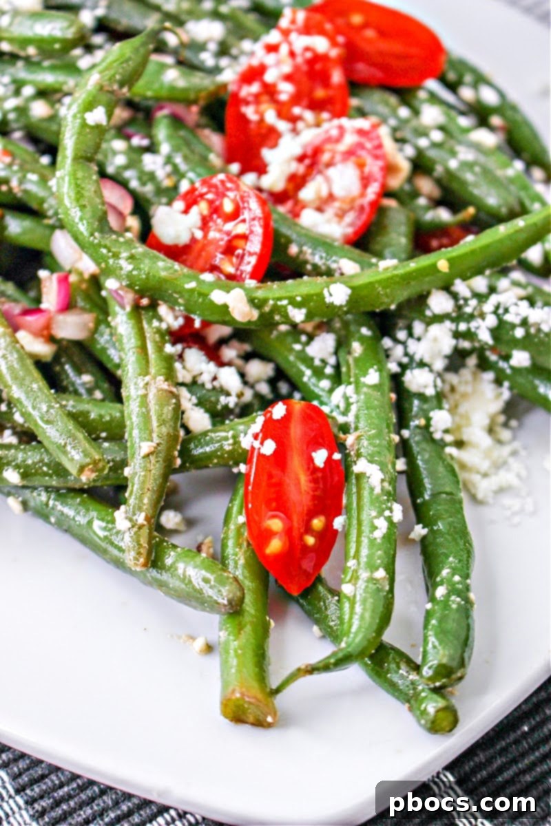 Low-Carb Marinated Green Beans and Tomatoes Salad