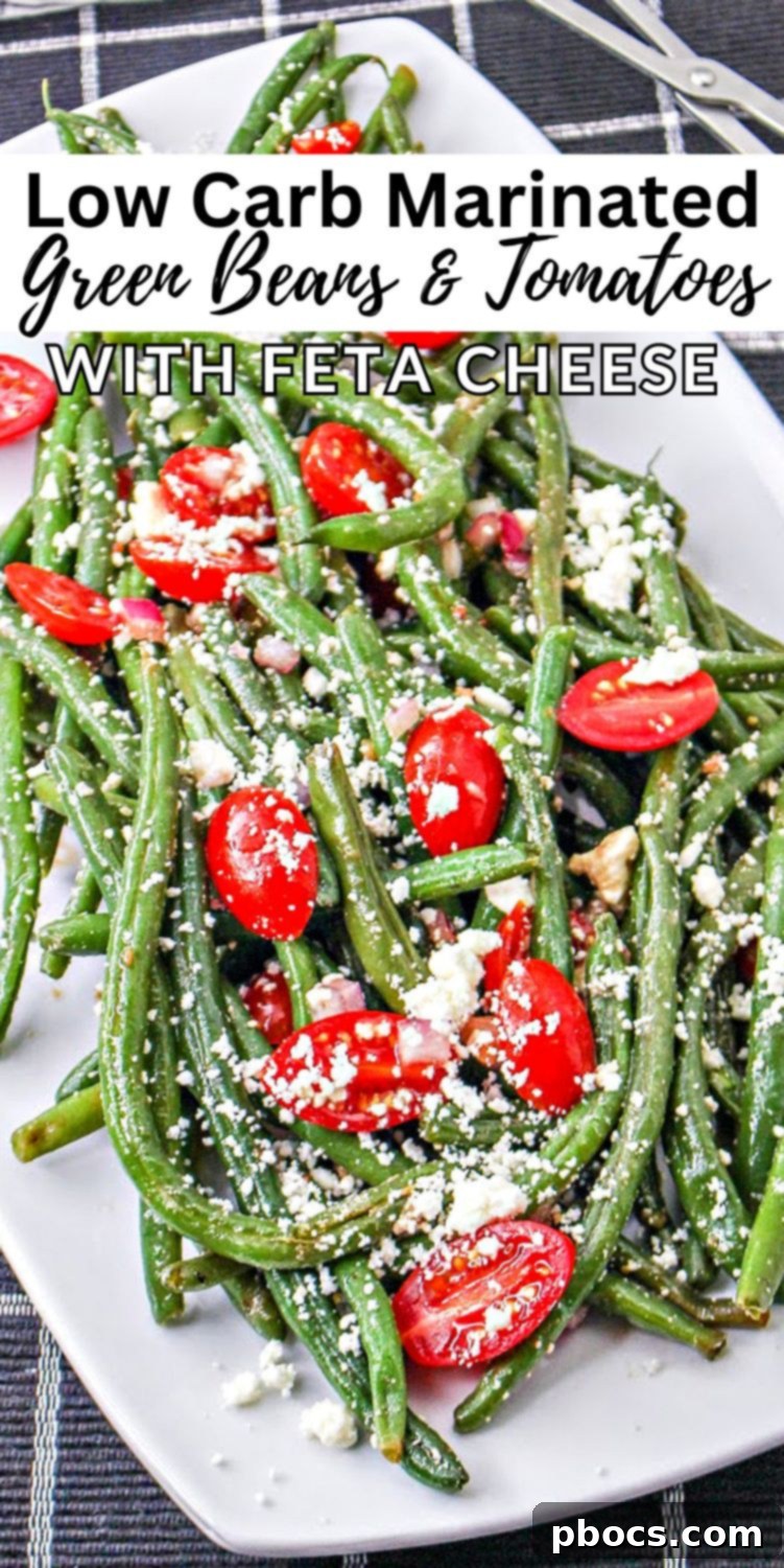 Low-Carb Marinated Green Beans and Tomatoes Recipe Pin