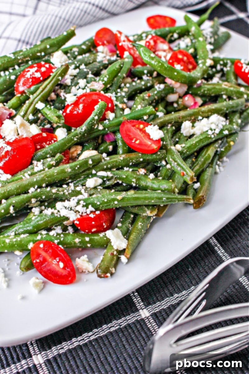 Healthy Marinated Green Beans and Tomatoes with Balsamic