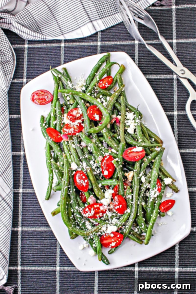 Fresh Ingredients for Marinated Green Beans and Tomatoes