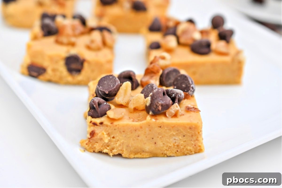 Keto Pumpkin Fudge, showcasing a variety of shapes and sizes