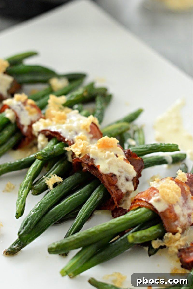Keto Green Bean Casserole Bacon Bundles