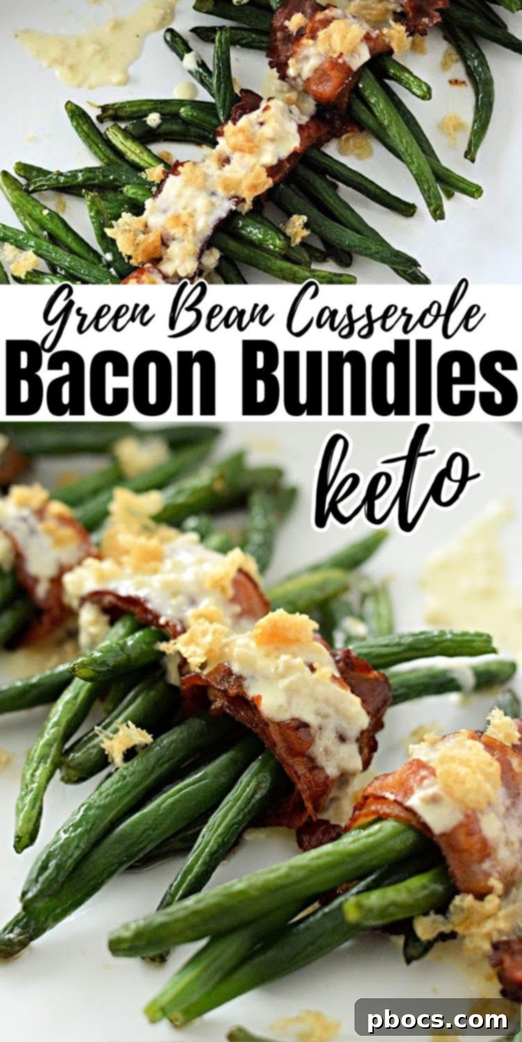 Keto Green Bean Casserole Bacon Bundles
